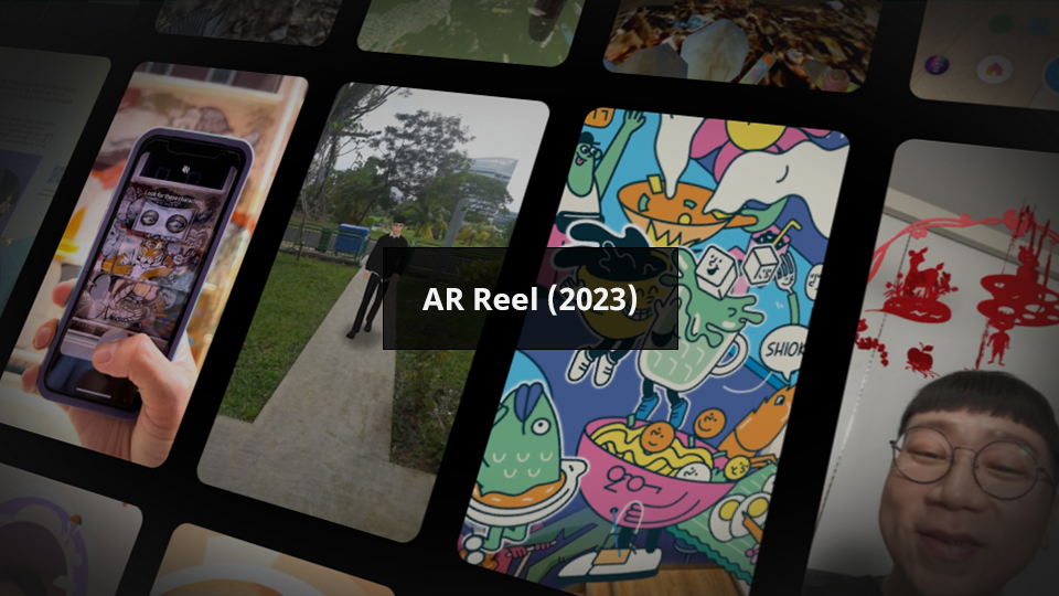Composite of multiple AR activations from the 2023 showreel
