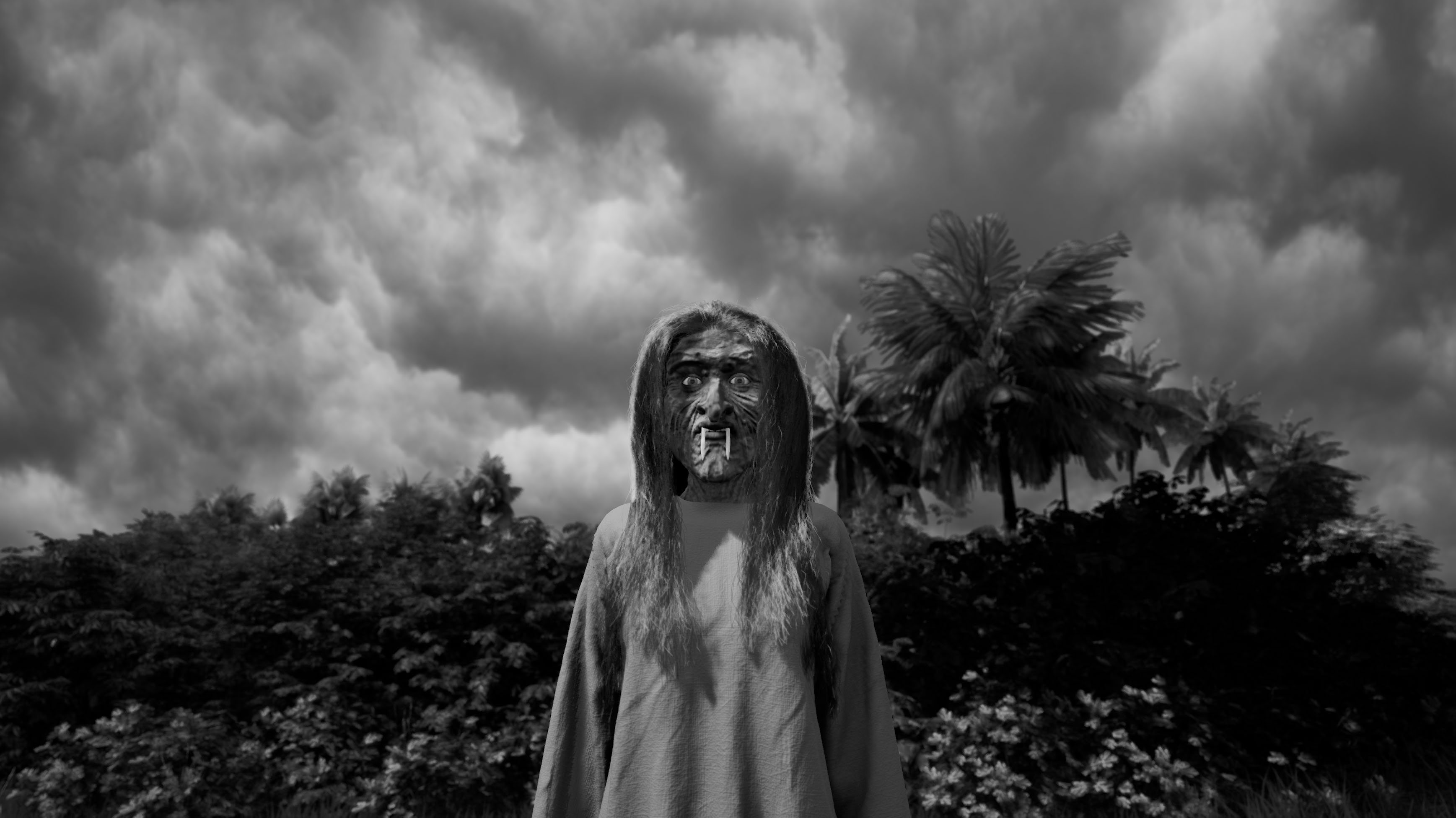 Pontianak VR still showing cinematic staging outdoors